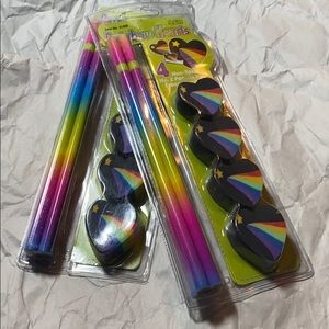 2 pencil/eraser packs